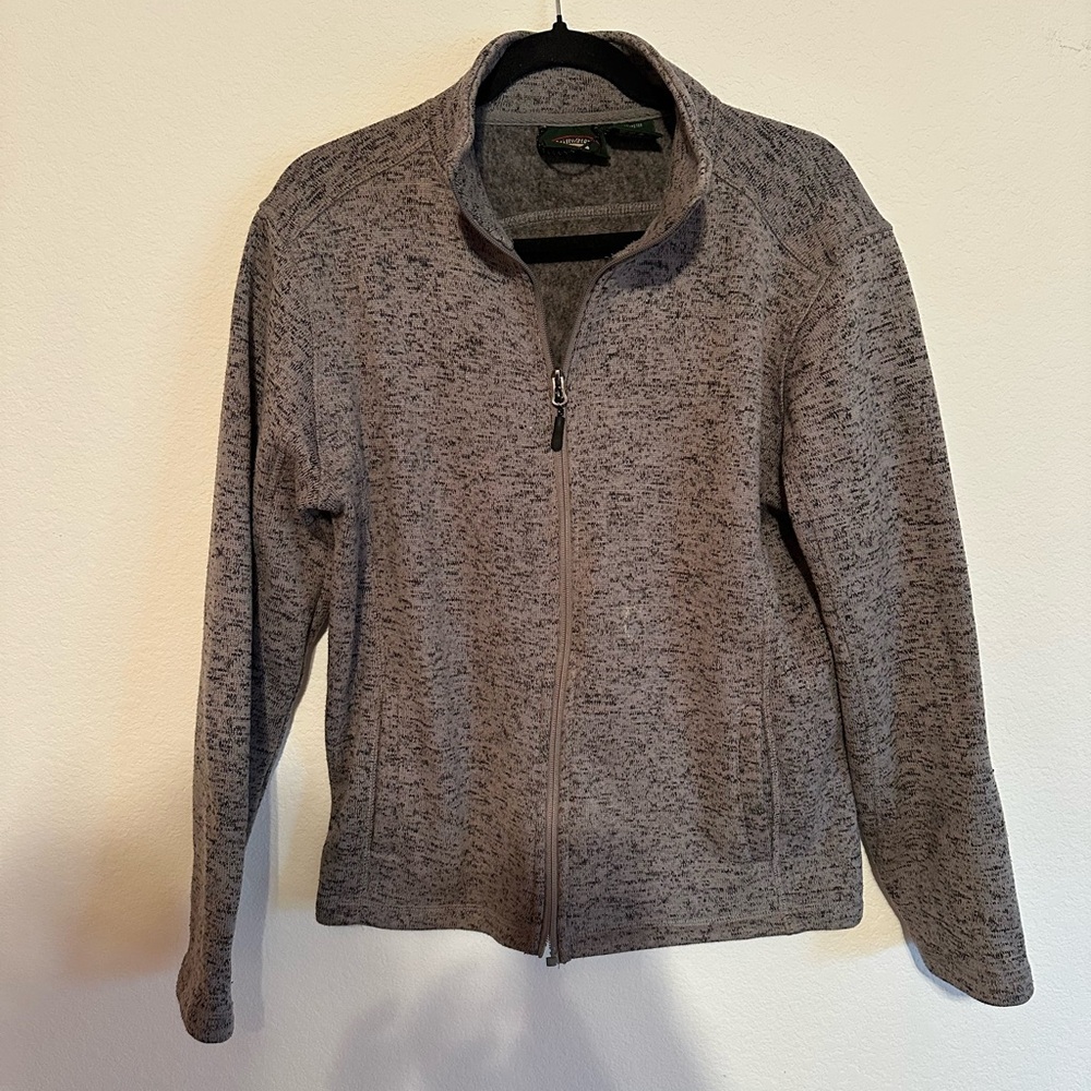 Women's Gray Zip-Up Sweater